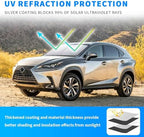 Front Windshield Sun Shade Custom Fit Compatible for NX250 NX350 NX350H 2022-present Sunshade Foldable UV Ray Reflector Sun Visor Protector Accessories Shield Cover Reflective (for NX 2022-present) - Image 2