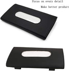 Carstuus Car Tissue Holder, Sun Visor Napkins Holder, Car Accessories | Black Car Tissue Dispenser with Tissues, Easy Refill, Universal Fit Most Vehicles, Car Interior Accessories, Cars Essentials - Image 4