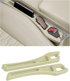 Car Seat Gap Filler, 2PCS No Drop Vehicle Seat Side Gap Seam Filler Plug Blocker with Storage Slot, Automotive Interior Console Side Pocket Organizer, Universal for SUV RV Truck (Beige) by Ywdiml