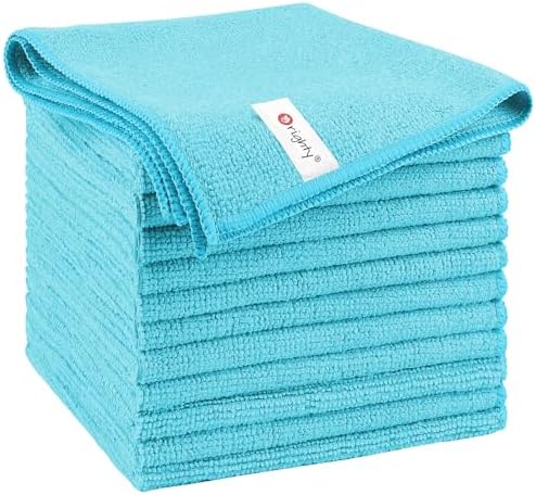 Orighty Microfiber Cleaning Cloth, Cleaning Rags, 12 Pack, 12x11 in, Blue by AllRightinOrighty