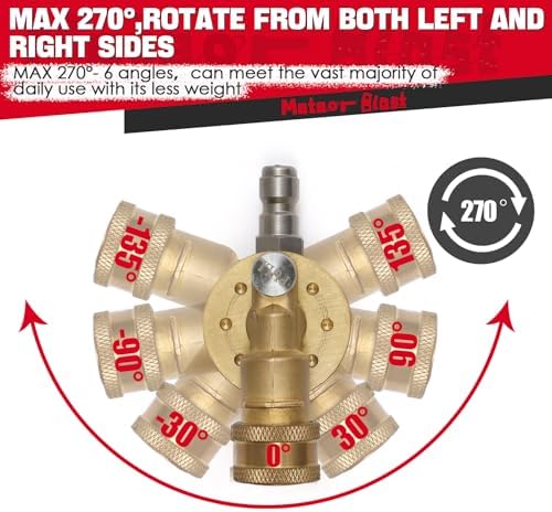Meteor Blast Pressure Washer Pivoting Coupler, Gutter Cleaner Attachment - Image 2