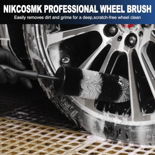 Wheel &Tire Brush, 6PCS Car Wheel Cleaner Brush Set, Detailing Brush Set | Wheel Brushes for Cleaning Wheels, Rim Brush for Car Body Exterior Surface, Carpet, Truck, SUV, RV, Motorcycle - Image 2
