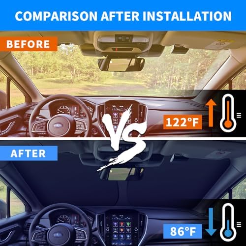 Front Windshield Sun Shade Custom Fit Compatible for is 2006-2017 IS250 IS350 IS300 IS460 Sunshade Foldable UV Ray Reflector Sun Visor Protector Accessories Shield Cover Reflective (for is 2006-2017) - Image 3