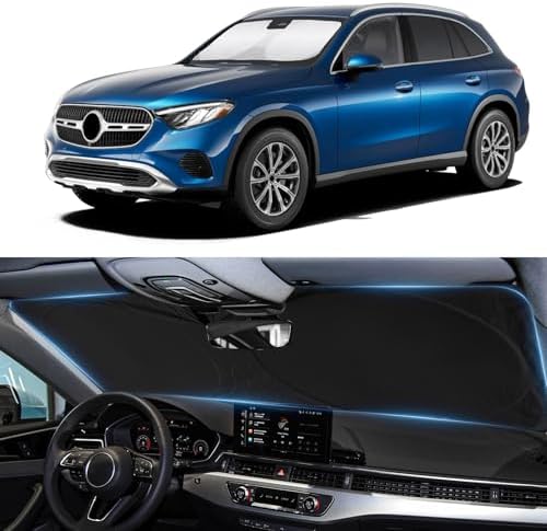 Windshield Sunshade for Mercedes Benz 2016-2022 GLC SUV GLC300 Sun Shade by INSAUTO