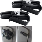 FineGood 2 Pack Glasses Holders for Car Sun Visor, Sunglasses Eyeglasses Mount with Ticket Card Clip - Black - Image 3