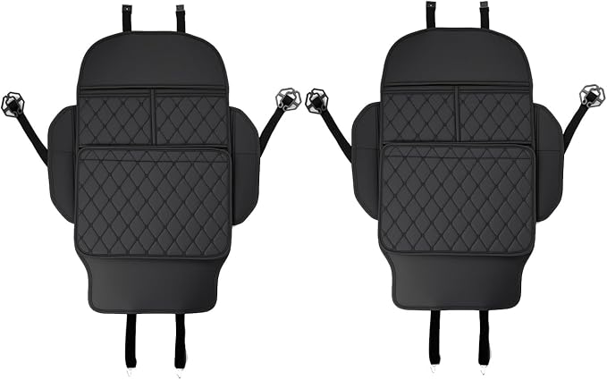 2 Pack Seat Back Protector for Kids, Car Kick Mats for Front Seats | With Large Pockets, Waterproof, Protects Against Dirt, Scuffs & Scratches, Easy to Install and CleanFits Most Vehicles - Image 7