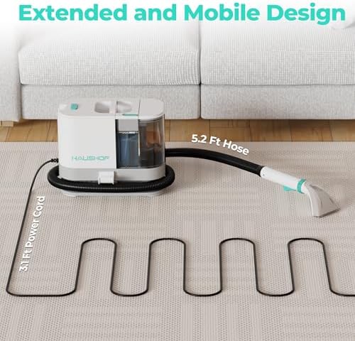 HAUSHOF Portable Carpet, Upholstery Cleaner Machine, 13Kpa Suction - Image 7