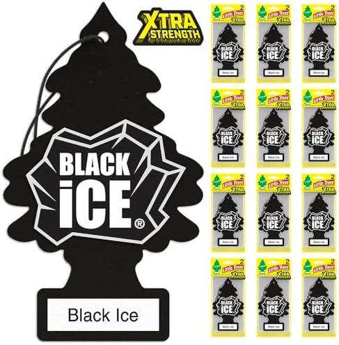 LITTLE TREES Car Air Freshener | Xtra Strength Provides Long-Lasting Scent for Auto or Home | Extra Boost of Fragrance | Black Ice, 24 Air Fresheners - Image 2