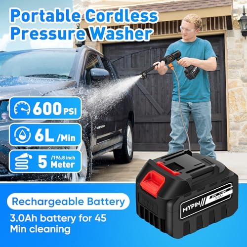 Portable Cordless Pressure Washer, 600PSI Brushless Handheld Wash Machine - Image 2