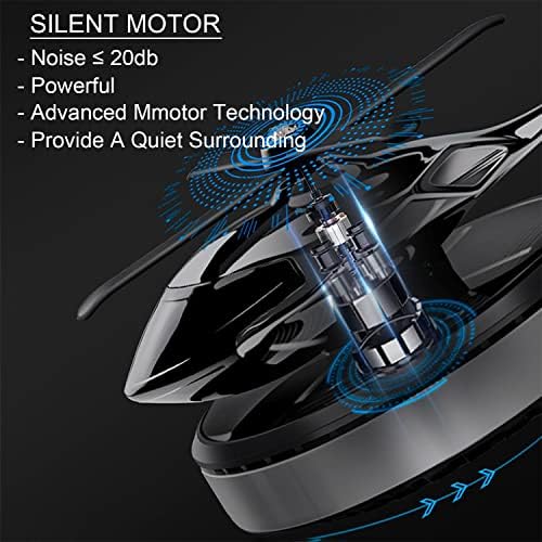 Car Air Freshener, Helicopter Solar Powered Al Alloy Diffuser, Home & Car Interior Décor | Silver - Image 4