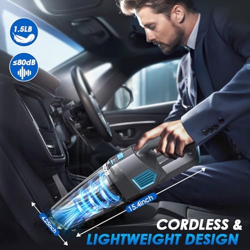 Gxzsk Handheld Vacuum Cordless, 15000PA Hand Held Car Vacuum Cleaner - Image 6