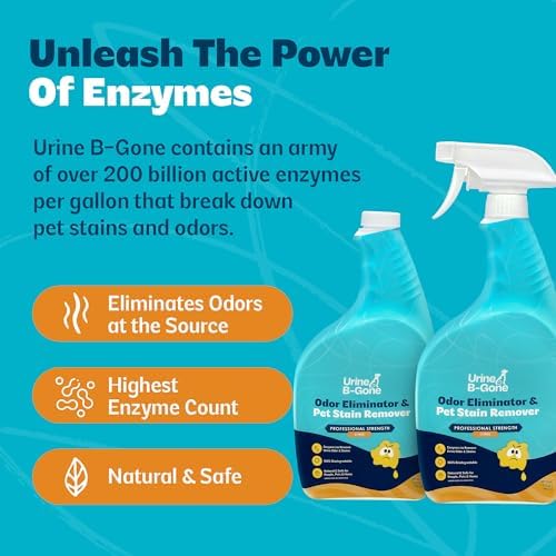 Urine B-Gone Enzyme Cleaner for Human & Pet Urine, Citrus, 32 oz, 2-Pack - Image 6