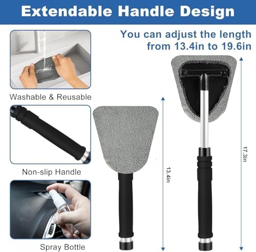 Windshield Cleaner Tool, 13Pcs Car Interior Cleaning Kit, Car Detailing Kit Interior Cleaner, Car Detailing Brushes, Car Cleaning Gel, Inside Cleaning Supplies Accessories for Women Men - Image 3
