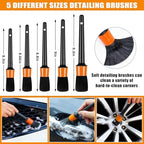 Car Wash Detailing Kit Cleaning Kits with Foam Gun Sprayer, Car Wash Brush and Large Wash Mitt Duster for Car Interior and Exterior Cleaning (Orange) - Image 4