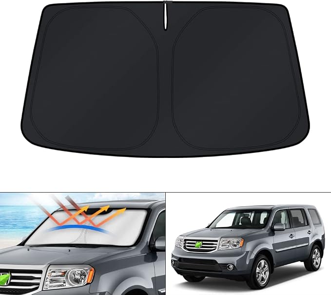 KUST Windshield Sun Shade for Honda Pilot SUV 2009-2015 Accessories Window Sunshade Sun Visor Protector Foldable Blocks UV Rays Keep Your Car Cooler by KUST
