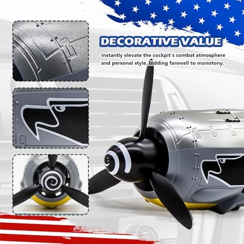 2026 New Fw-190 WW2 Planes Car Air Vent Clip,Fw-190 Fighter Car Vent Clips with Spinning Propeller Fighter Plane Decor,Universal Air Vent Decorations for Cars as Gift for Men & Pilots - Image 5