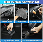 Car Cleaning Kit, Car Detailing Kit with Car Vacuum 8000PA High Suction, Car Interior Cleaning Supplies with Detailing Brushes, Windshield Cleaner Tool, Car Accessories for Men & Women - Image 6