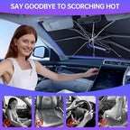 [2026 Upgrade]Windshield Sun Shade Umbrella, Scratch-Free Sunshade for SUVs - Image 6
