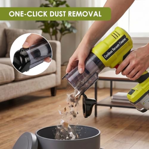 DTEZTECH Cordless Vacuum Cleaner for Ryobi 18V Battery, Electric Handheld Vacuum Cleaner with 105AW Powerful Suction, Portable Vacuum Cleaner for Floor, Carpet, Car, Pet, Home (Battery Not Included) - Image 7