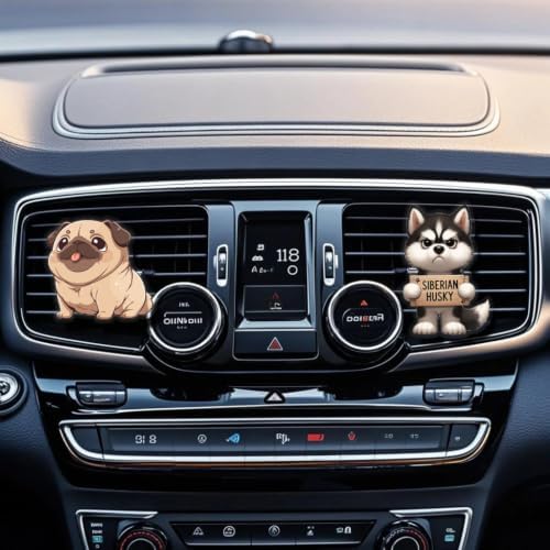 Cute Car Air Freshener Clips,Cute Dog Car Vent Clip,Car Vent Decoration Accessories,Auto Air Conditioner Clip,Automotive Interior Decoration Gifts for Girls and Women - Image 4