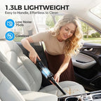 dormzie Handheld Vacuum Cordless, Car Vacuum with 19000Pa Powerful Suction,1.3 lbs Lightweight, Type-C Charge, Multiple Accessories for Car Home Office Pet - Image 4