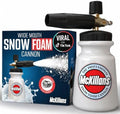 McKillans Foam Cannon for Pressure Washer (Wide Mouth) - Car Wash Snow Foam Cannon Lance Pressure Washer Soap Dispenser for Car Washing with Adjustable Thick Foam + 1/4 Quick Connector by McKillans