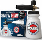 McKillans Foam Cannon for Pressure Washer (Wide Mouth) - Car Wash Snow Foam Cannon Lance Pressure Washer Soap Dispenser for Car Washing with Adjustable Thick Foam + 1/4 Quick Connector by McKillans