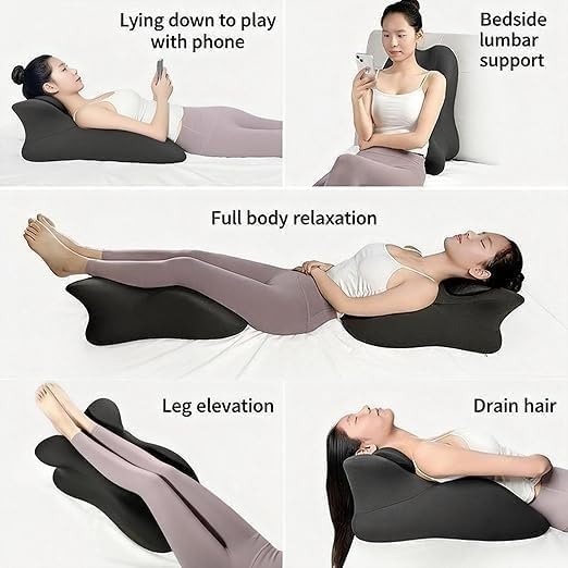 27 Degree Incline Memory Foam Wedge Pillow, Ergonomic Body Position Helper Cushion for Couples, Multi Purpose Bed Wedge for Reading Back Support and Leg Elevation,Green - Image 4