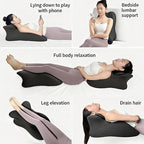27 Degree Incline Memory Foam Wedge Pillow, Ergonomic Body Position Helper Cushion for Couples, Multi Purpose Bed Wedge for Reading Back Support and Leg Elevation,Black - Image 4