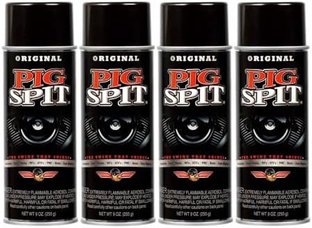 Original | Shine for Engines, Trim, Tires & Vinyl | Restores Faded Black Plastic | 9 oz. | 4-Pack by PigSpit