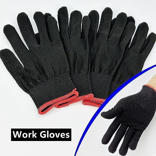 Umaki Automotive Vinyl Wraps Tools Tint Film Kit with 2 Pairs Vinyl Wrap Gloves, 4inch Felt Squeegee, Scraper, Edge Trimmer, Utility Film Knife, Black - Image 6