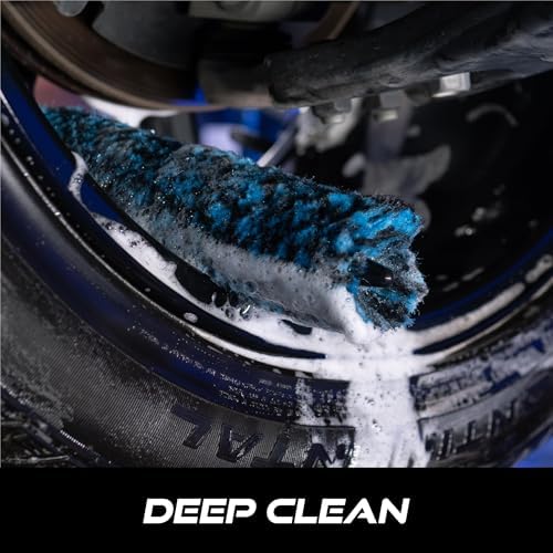 VIKING Wheel Barrel Brush for Deep Wheel Cleaning, Slim and Regular, 2 Pack - Image 3