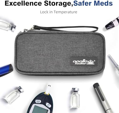apollo walker Insulin Cooler Travel Case Diabetic Medication with Ice Packs and Insulation Liner insulin cooler travel case tsa approved - Image 3