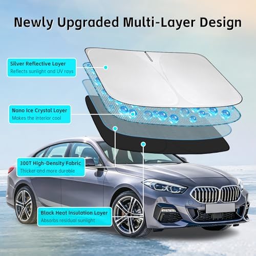 Windshield Sun Shade for BMW 2 Series 2014-2026 Sunshade - Image 3