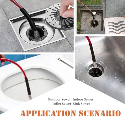 50FT Sewer Jetter Kit for Pressure Washer, 5800PSI Drain Cleaner Hose - Image 5