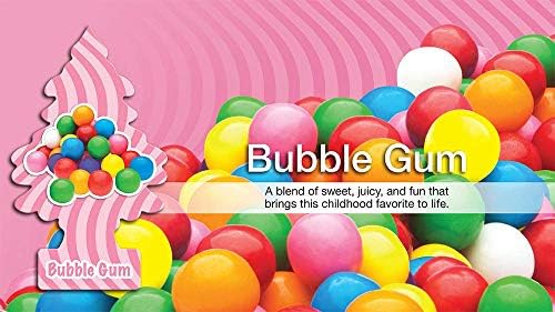 Little Trees Cardboard Hanging Car, Home & Office Air Freshener, Bubble Gum (Pack of 12) - Image 3