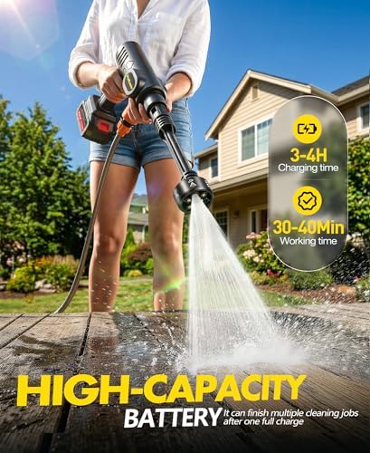 PoolLeader Cordless Car Cleaning Tool with 6-in-1 Nozzle & Foam Cannon - Image 6