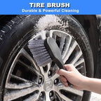 10Pcs Wheel Brush Kit for Cleaning Wheel and Tire, Wheel and Rim Brush, Car Detailing Brushes, Tire Brush, Bendable & Durable Car Wheel Rim Cleaner Brush Set,Car Cleaning Brush Supplies Kit - Image 5