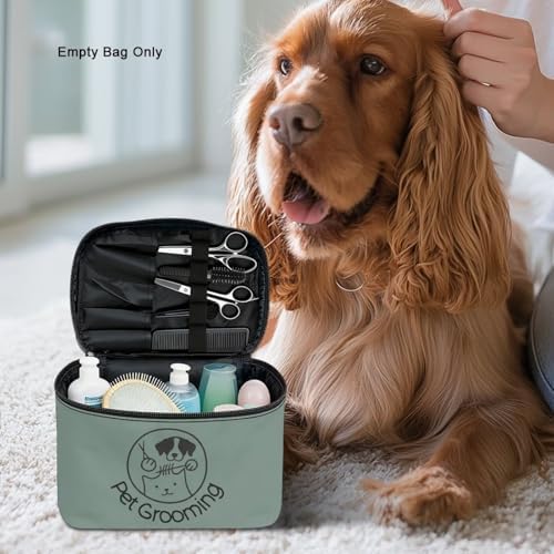 Green Travel Makeup Bag for Women Large Capacity Cosmetic Case for Women Portable Makeup Organizer with Brush Holders for Vacation Trip Daily - Image 6