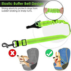 SlowTon Dog Car Seat Belt, 3 in 1 Latch Bar Attachment Dog Safety Seatbelt | Hook Latch Bar& Seatbelt Buckle, Reflective, Heavy Duty Nylon, Durability, Easy of Use, for Travel Riding, Lime, 35.5" - Image 4