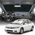 for Honda Civic Sun Shade Windshield Cover - Custom Fit Civic Accessories 2006-2015 Sunshade Foldable UV Protection & Heat Shield Sun Visor Accessories by Unknown