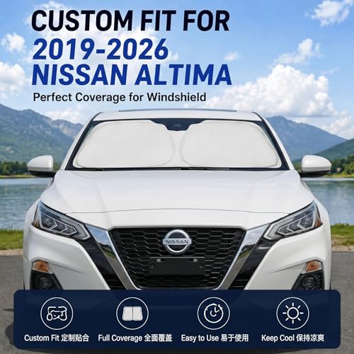 Custom Fit Windshield Sun Shade for Nissan Altima 2019-2026 - Image 2