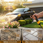 High Pressure Hose Nozzle, Upgraded Pressure Washer Gun with 4 Spray Modes, Adjustable Handheld Pressure Washer Nozzle for 3/4" Garden Hose, Watering Sprayer for Cleaning Yard Patio Car Pets - Image 2