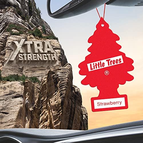LITTLE TREES Car Air Freshener | Xtra Strength Provides Long-Lasting Scent for Auto or Home | Extra Boost of Fragrance | Strawberry, 24 Air Fresheners - Image 5