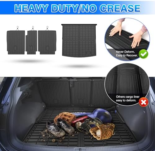Cartist Cargo Mat Fit for Volkswagen VW Tiguan 5 Passenger 2018-2024 Trunk Mat with Backrest Mat Accessories TPE All Weather Anti-Slip - Image 5