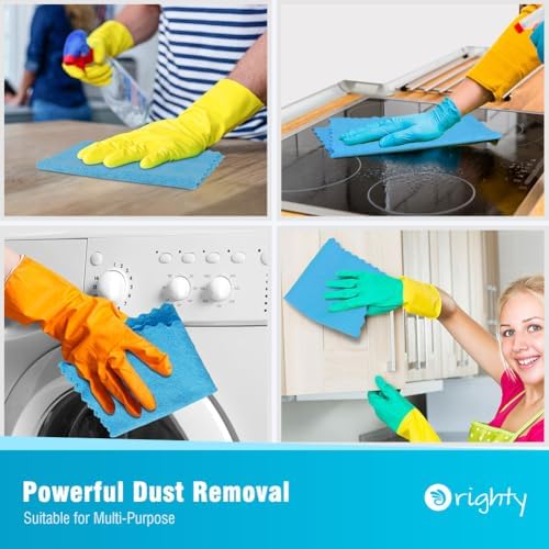 Orighty Microfiber Cleaning Cloth Bulk, 150 Pack Shop Towels 12x12 in, Blue - Image 4