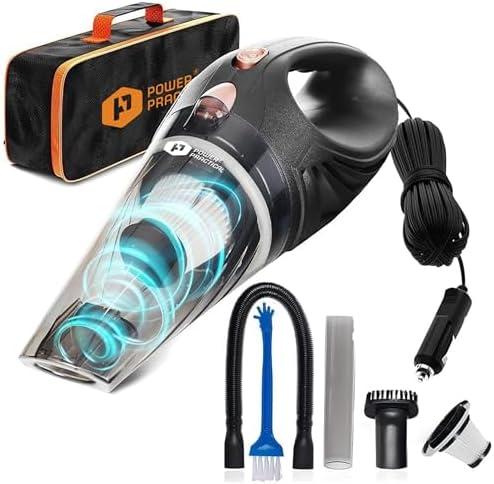 ThisWorx Handheld Car Vacuum, Portable Car Vacuum Cleaner with 16Ft Cord by PowerPractical