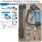 GDHXW Adjustable High Power Pressure Washer Gun with Swivel,with 2 Extension Wand 5 Nozzle10 O-Rings Thread Adapter 5000 PSI For Pressure Washer - Image 4