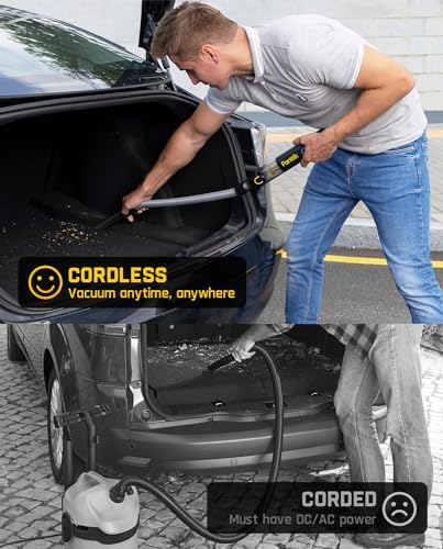 Fanttik Slim V8 APEX Cordless Car Vacuum & Air Duster, 4-in-1 Portable Mini Vacuum with 19000pa Suction Power for Pet Hair, Type-C Charge, One-Touch Empty for Car, Office Desk, Keyboards (Black) - Image 6