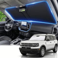 for Ford Bronco Sport 2021-2024 2025 2026 Windshield Sun Shade Front Window Shade Custom Fit Bronco Sport Accessories Sun Visor Foldable Shade Blocks UV Rays Summer Must Have Car Accessories by AuyNeas